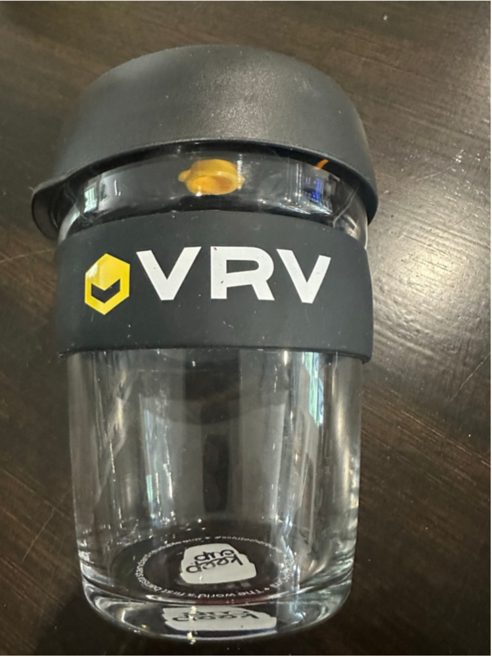 KeepCup VRV Clear & Black Glass Reusable Drinkware One Size